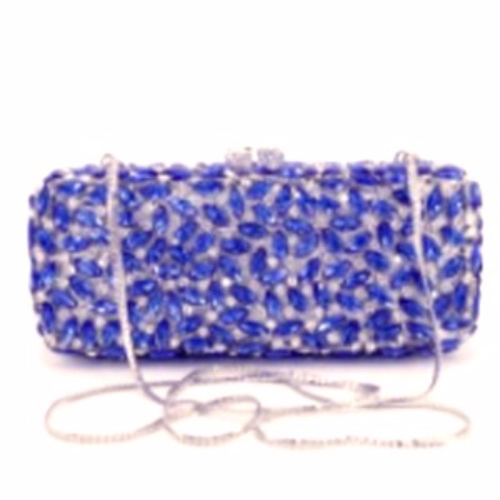 Stunning Sapphire Crystal purse Gift Wedding!